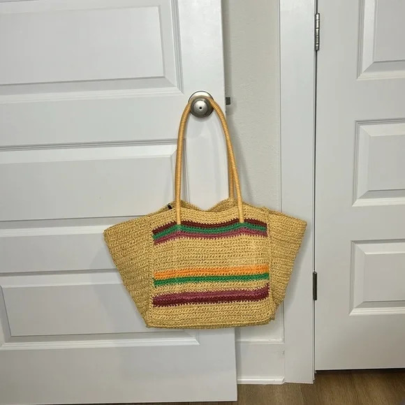 Suncoo Paris Aless Crochet Tote Bag NWT - Picture 2 of 10